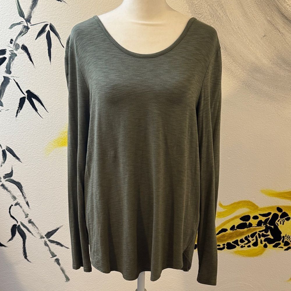 Olive Green Women's Long Sleeve Top